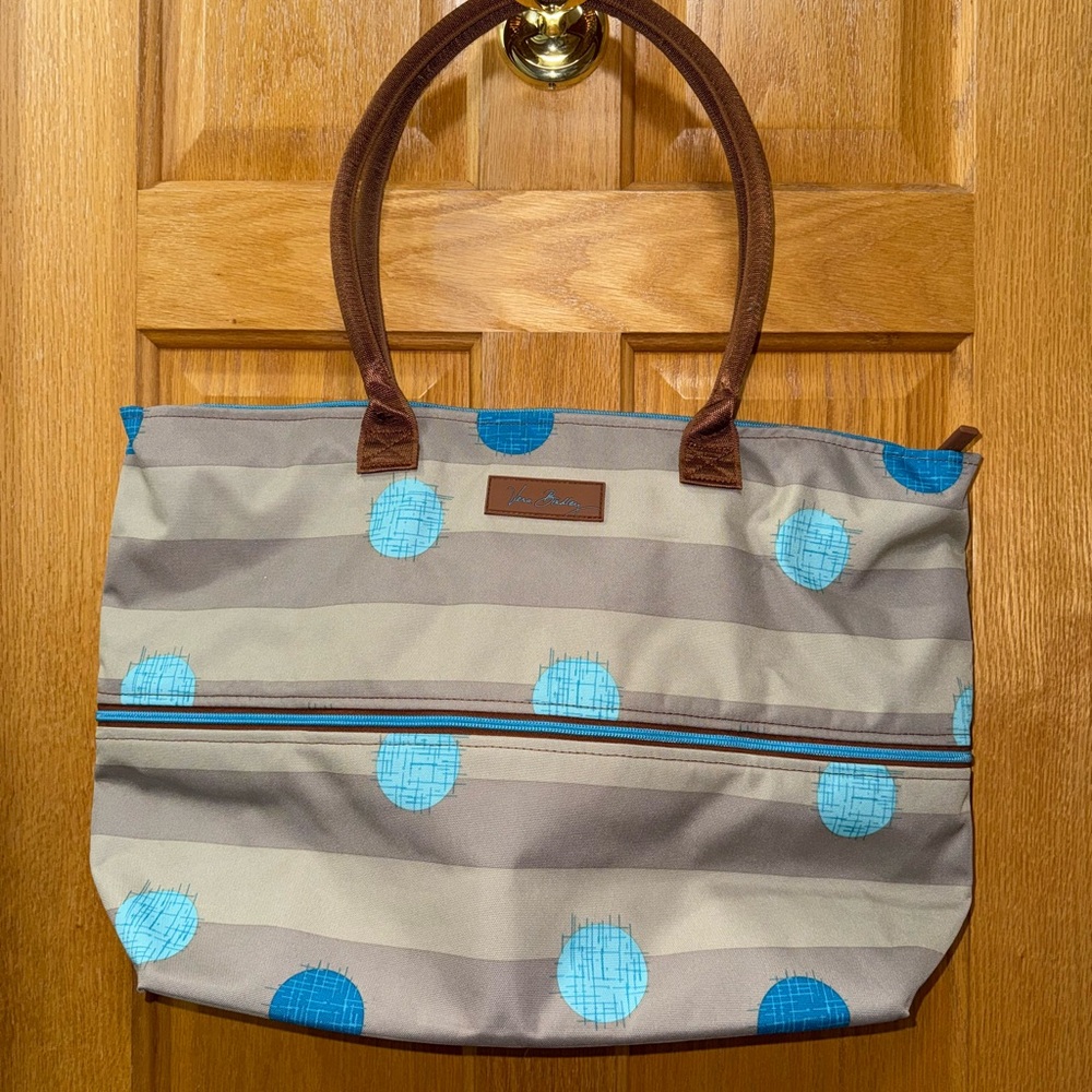 Vera Bradley Expandable Travel Tote in the Havana Cool Spots pattern